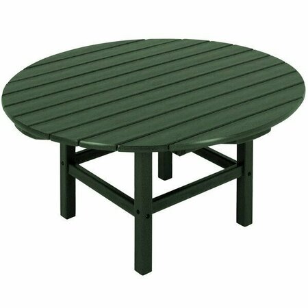POLYWOOD 38'' Green Round Conversation Table 633RCT38GR